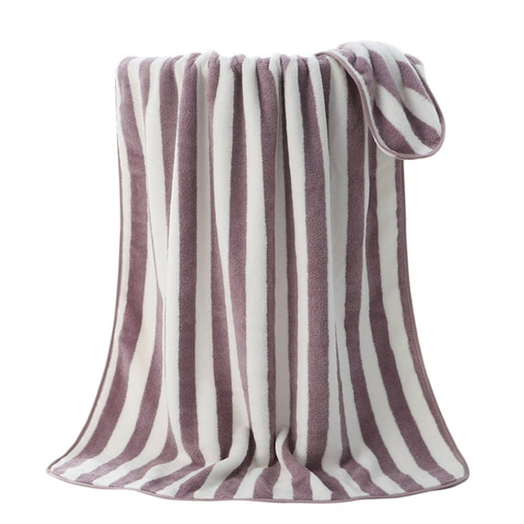 Luoshdecor Large Coral Velvet Bath Towels,Lighter Weight, Quicker to Dry, Super Soft and Absorbent, for Bathroom, pool,Hotel,Trval