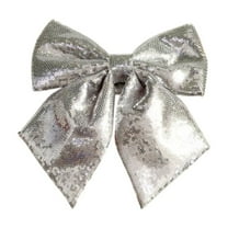 Luoshdecor Large Glitter Christmas Bow,9.8 in Holiday Wreath Sequins Bowknot Ornaments for Xmas Tree Home Party Decor