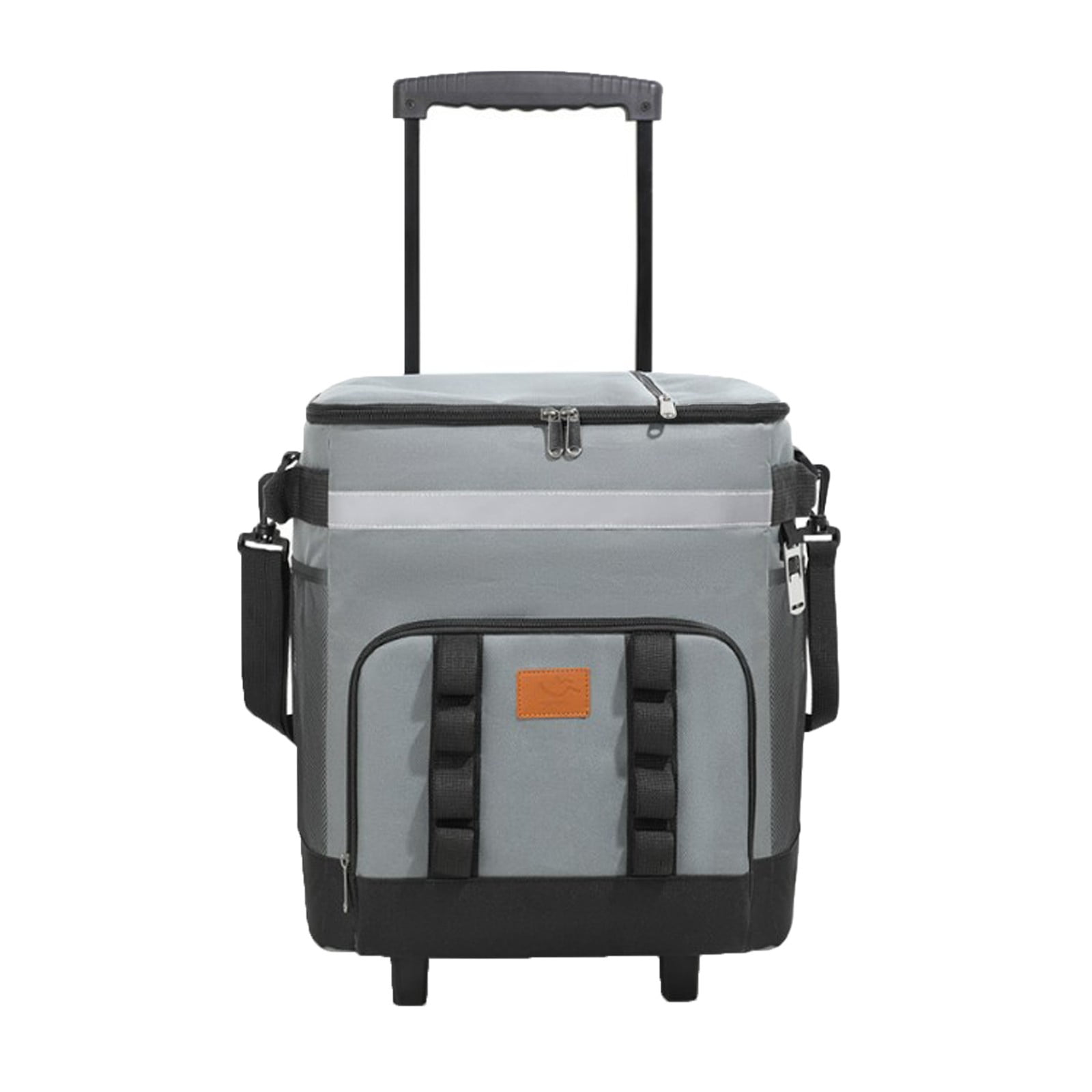 Luoshdecor Large Rolling Cooler Can 35L with Wheels and Handle, Cooler Leakproof Insulated Soft Cooler Bag for Beach Camping Travel