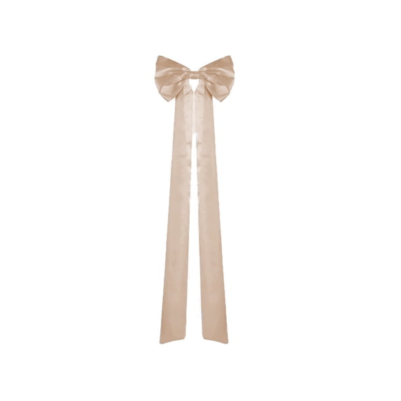 Luoshdecor Large Wedding Pew Bows with Long Tails,Bows Satin Ribbon Background Decor for Bridal Shower Reception Ceremony 42 in