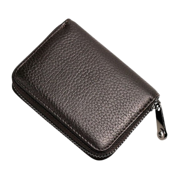 Luoshdecor Leather Wallet,Credit Card Holder Coin Wallet with Zipper for Man Women