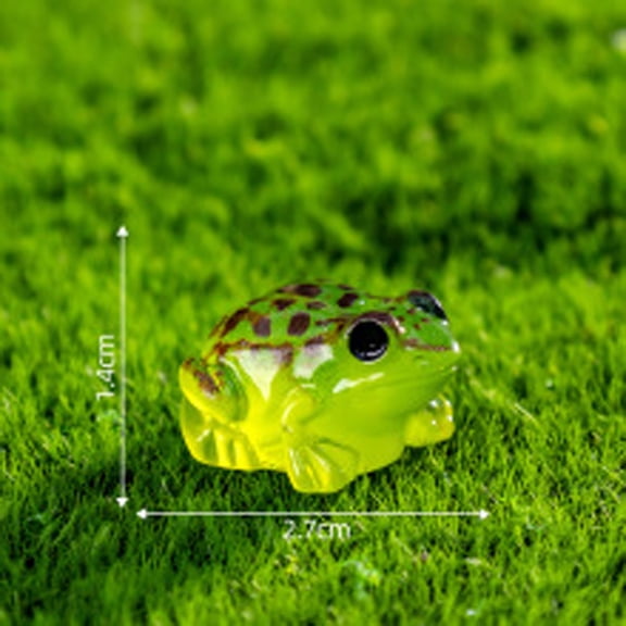 Luoshdecor Luminous Mini Frog,Glow in The Dark Frog Statues Craft for Terrarium Moss Landscape Garden Yard Decor