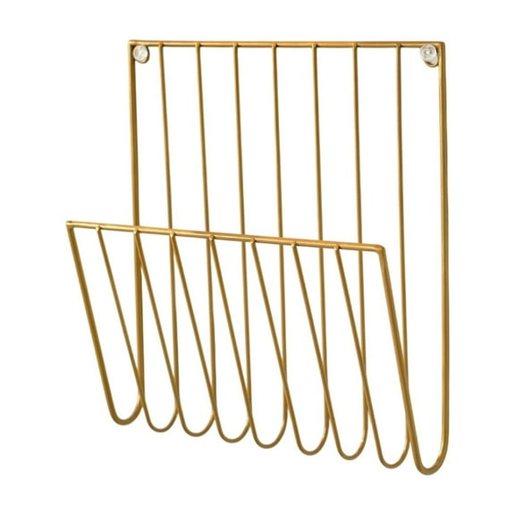 Luoshdecor Magazine Rack Wall Mounted File Holder,Iron Decorative Newspaper Organizer Holder for Livingroom,Office