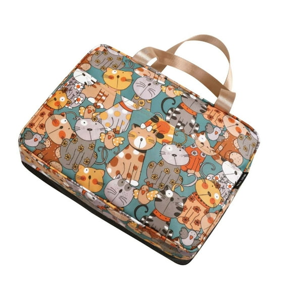 Luoshdecor Makeup Bag Toiletry Bag for Women, Cute Cats Kitten Pattern Cosmetic Bag Toiletries Bag Brush Bags for Traveling ,Office,Hiking
