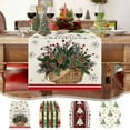 thumbnail image 1 of Luoshdecor Merry Christmas Table Runner,Snowflakes and Pine Tree Table Runner for Holiday, Home, Kitchen, Dining Table Decor, Winter Xmas Party Gift 13x72 in, 1 of 7