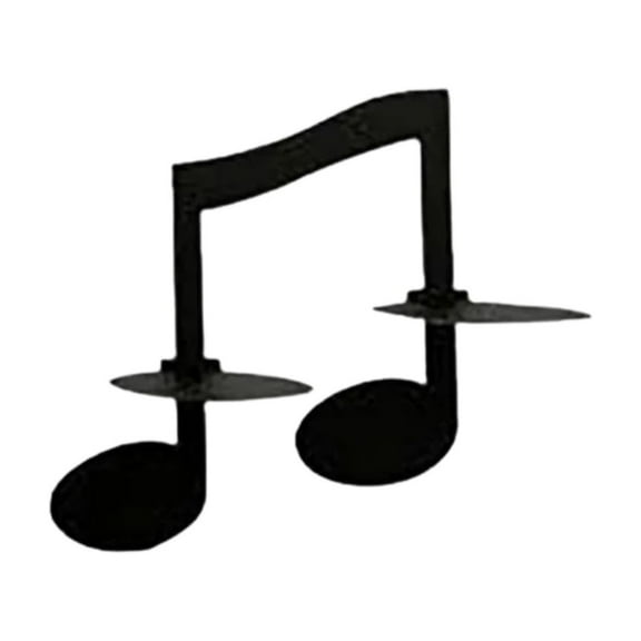 Luoshdecor Metal Music Note Symbol Candle Holder,Black Tea Light for Christmas Tree,Holiday, Indoor & Outdoor Decor 10 in