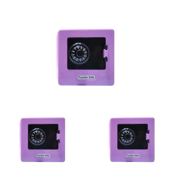 Luoshdecor Metal Safe Money Bank With Combination Lock ,Fun Money Box with Money Tray for Security Lock Box (3Pcs)