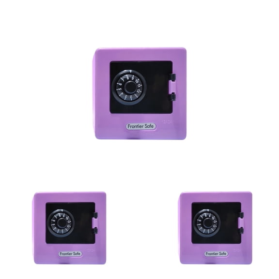 Luoshdecor Metal Safe Money Bank With Combination Lock ,Fun Money Box with Money Tray for Security Lock Box (3Pcs)
