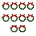 thumbnail image 1 of Luoshdecor Mini Christmas Tinsel Wreaths,10 Pcs Xmas Crafts Artificial Bow Wreath for Christmas Tree Party Decoration, 1 of 6