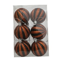 Luoshdecor Mini Halloween Ornaments for Tree 6Pcs, Small Black Orange Hanging Tree Decoration for Home Indoor Party Supplies
