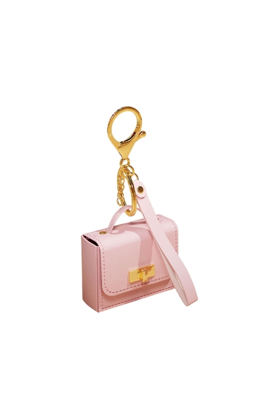 Mini Leather Handbag Keychain,Bag Charms Purse Key Chain,Gift for Women,Pink