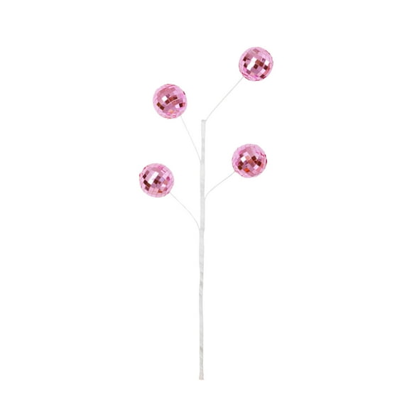 Luoshdecor Mirror Disco Balls Decorative Picks,15.7 in Glitter Stems Ornaments, Tall DIY Ornaments for Party, Wedding, Holiday Decor