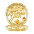 thumbnail image 1 of Luoshdecor New Years Eve Party Supplies,16 Pcs Golden Disposable Paper Plate for New Year's Eve Party Decorations, 1 of 6