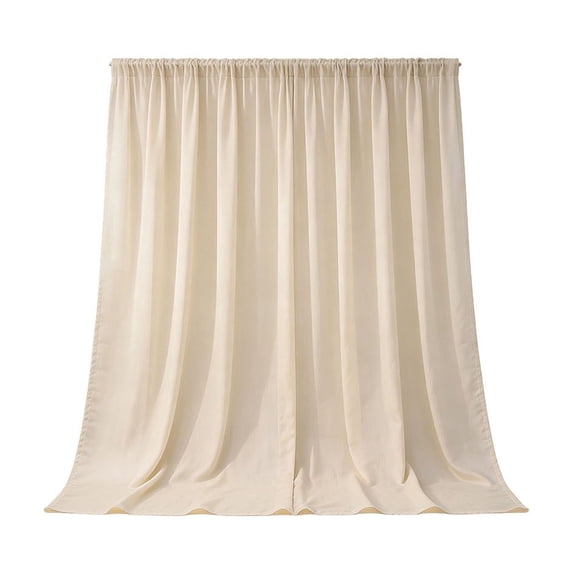 Luoshdecor Outdoor Sheer Curtains,Light Filtering Indoor Lace Curtain for Gazebo, Porch 63x98 in,Champagne