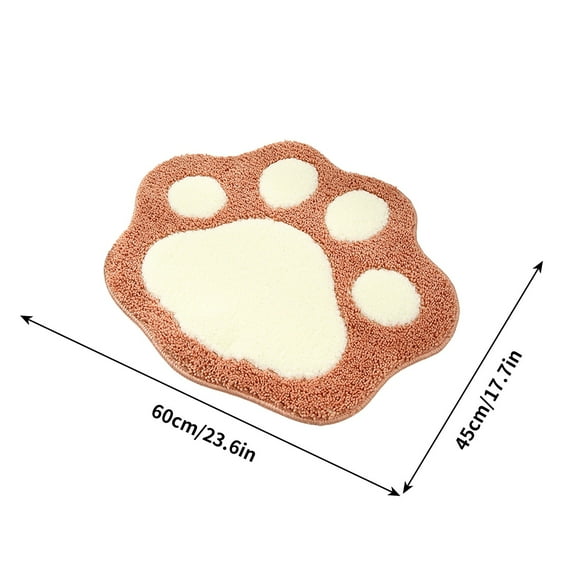 Luoshdecor Paw Shaped Bath Mat,Microfiber Bath Mat Machine Washable Bath Mat,for Bathroom, Shower, Room Home Decor