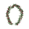 thumbnail image 1 of Luoshdecor Pine Cone Needle Garland Christmas Decorations ,6.4 ft Artificial Green Leaves Holly Garland with Red Berry for Christmas Party Xmas Table Mantle Winter Decoration, 1 of 6