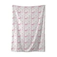 thumbnail image 1 of Luoshdecor Pink Bow Throw Blanket,Coquette Flannel Soft Warm Blanket for Valentine's Day Sofa Couch Travel Bed Decoration 27"x39", 1 of 6
