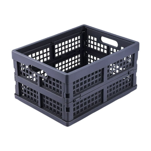 Luoshdecor Plastic Collapsible Storage Crates,Mesh Grid Basket wtih Handle for Book,Clothing,Tool