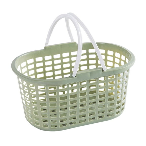 Luoshdecor Plastic Shower Caddy Basket with Handle,Cleaning Supply Storage Organizer Lightweight for College Dorm Bathroom