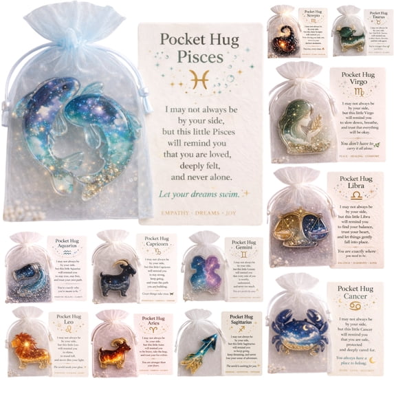 Luoshdecor Pocket Hug With Greeting Card,Scorpio Constellation Pocket Hug Cards Keepsake Gifts for Mather Friends Family