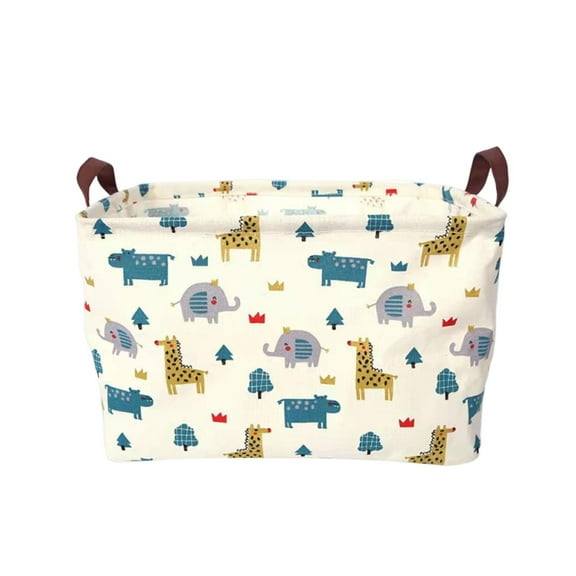 Luoshdecor Rectangle Car basket,Car toy storage box, Canvas Fabric Organizer Bin Storage Baskets for Toys,Books, Clothes, Pets & Gifts