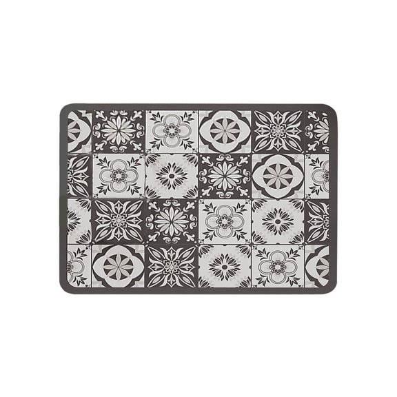 Luoshdecor Retro Dish Drying Mat,Silicone Absorbent Coffee Mat with Anti Slip Backed for Kitchen,Bathroom,Coffee Bars
