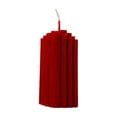 thumbnail image 1 of Luoshdecor Ribbed Pillar Candles,Red Wax Rustic Ribbed Candles 4.3 in,Heights Romantic Decoration for Xmas Home Birthday Gift, 1 of 6