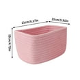 thumbnail image 1 of Luoshdecor Small Woven Basket,Cute Small Rope Shelf Storage Bins for Organizing Shelves, Empty Gift Baskets, Cute Organizer Basket for Home and Office (Light Pink ), 1 of 6