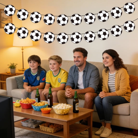 Luoshdecor Soccer Theme Party Banner,Green Soccer Football Birthday Party Decorations for Soccer Game Day Birthday Party Decorations