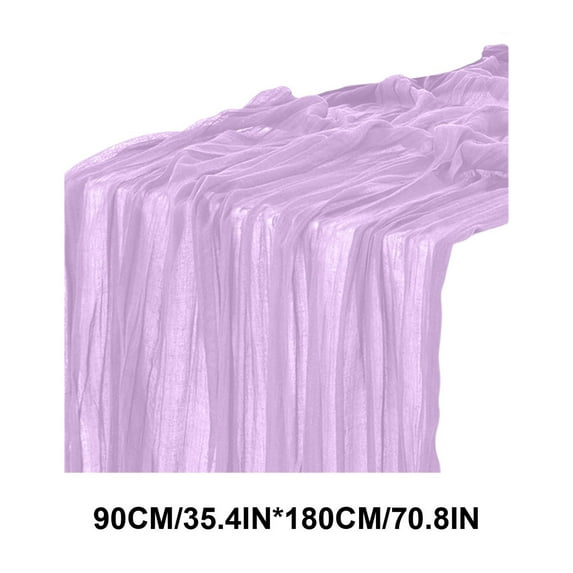 Luoshdecor Solid Color Table Runner, Boho Gauze Fabric Table Runner Rustic Sheer Runner for Wedding Birthday Party