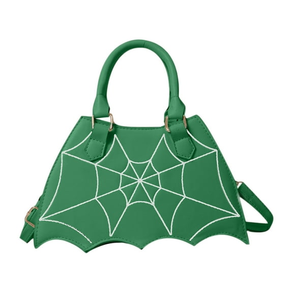 Luoshdecor Spider Web PU Crossbody Bag,Shoulder Bag Bat for Women Holiday Party