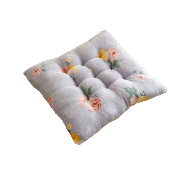 Luoshdecor Square Chair Cushions，Soft Comfortable Chair Pads，Flower Theme,16"x16" for Kitchen Sofa Office Room Decor