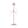 thumbnail image 1 of Luoshdecor Taper Candle Holder,Metal Pink Bow Candle Sticks Holder Decor for Dining Christmas Valentine Table Decor 13 in, 1 of 6