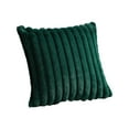 thumbnail image 1 of Luoshdecor Throw Velvet Pillow Covers，Faux Fur Stripe Square Throw Pillow Covers for Christmas Sofa Bed Living Room Decorations 18x18 in, 1 of 6