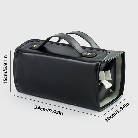 Luoshdecor Travel Makeup Bag,Travel Makeup Case Large Capacity 4-in-1 Roll-Up Cosmetic Storage with Handle for Women