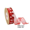 thumbnail image 1 of Luoshdecor Valentine's Day Heart Ribbons,Heart Satin Ribbons for Valentines Gift Wrapping Crafts Flower Bouquet Candy Decoration, 1 of 2