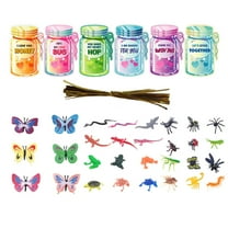 Luoshdecor Valentines Day Cards for, Candy Jar Shape Valentines Cards for Boys Girls School Classroom Party Supplies