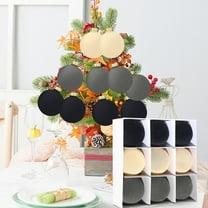 Luoshdecor Velvet Ornaments for Christmas Tree,9Pcs Vintage Neutral Christmas Ornaments Hanging for Xmas Tree Holiday Decor