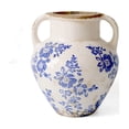 thumbnail image 1 of Luoshdecor Vintage Ceramic Vases,White Blue Chinoiserie Floral Vase Cracked for Home Decor, Table, Living Room, Bookshelf, 1 of 5