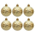 thumbnail image 1 of Luoshdecor Vintage Christmas Ball Ornaments，6Pcs Rustic Christmas Ball Ornaments Bronze for Indoor Holiday Xmas Decor 2.36 in, 1 of 6