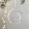thumbnail image 1 of Luoshdecor White Christmas Hanging Ornaments，Plastic Glitter Bell Pine Snowflakes Wreath Christmas Trees Ornaments for New Year Party Winter Wedding Decor, 1 of 6