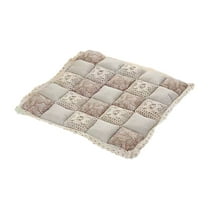 Luoshdecor Winter Square Chair Cushion,Quilted No Slip Lace Trim Chair Cushion Floral Seat Pad for Kitchen Chairs Office Graden