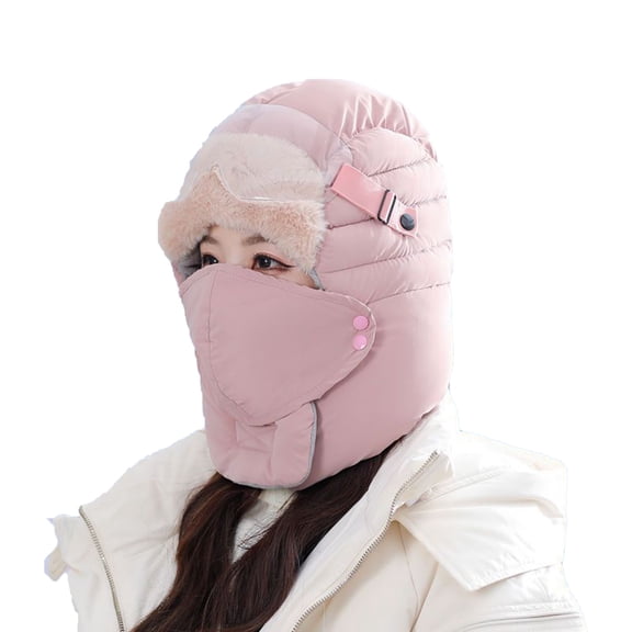 Luoshdecor Winter Trapper Hat with Glasses,Thermal Thick Warm Windproof Hat for Men Women