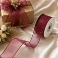 thumbnail image 1 of Luoshdecor Wired Ribbons,for DIY Handmade Bows Crafts, Gift Wrapping and Christmas Party Decoration, 1.5 in x 9.8 Yards, 1 of 7