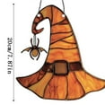 thumbnail image 1 of Luoshdecor Witch Hat Window Hanging Panel,Acrylic Stained Glass Window Hanging Decor Panel Hangings Wall Halloween Decor(1 Pack), 1 of 2