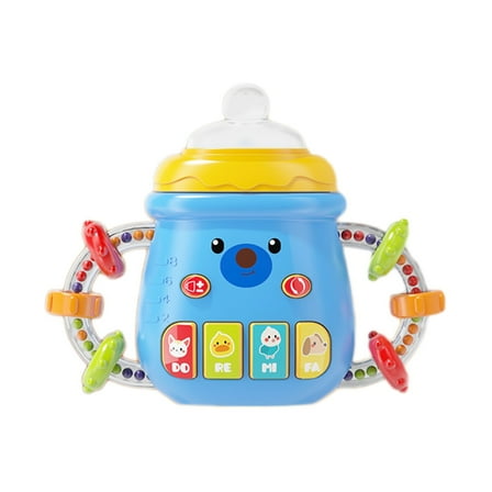 Luoshdecor Baby Musical Toys,Cute Baby Bottle Learning Music Rattle Toy with Pacifiers Gifts for Boys Girls