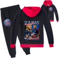 thumbnail image 1 of Luoshuui Neymar Zip-Up Set for Boys & Girls - Stylish Sports Apparel Inspired by the Soccer Star, 1 of 6