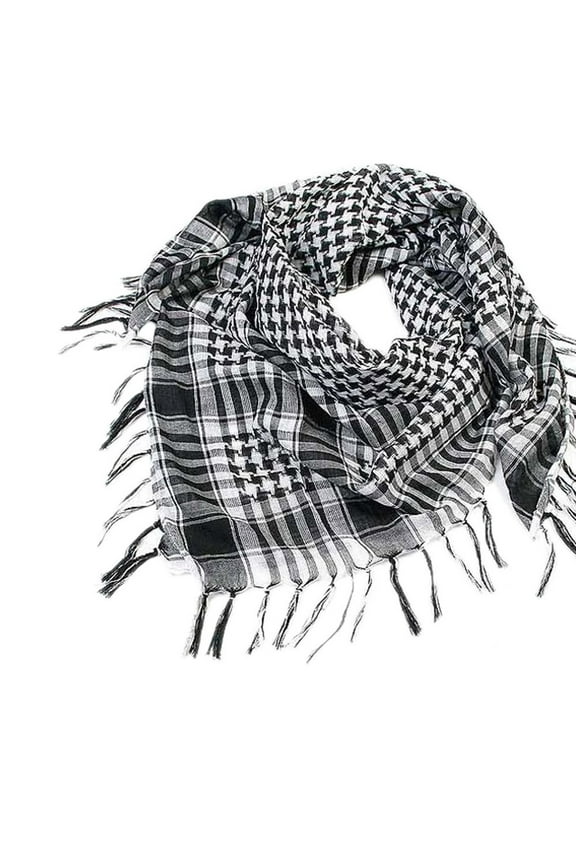 Casaul Christmas Outdoor Neckerchief, Black Winter Thermal Christmas Neckerchief, 1Pc Fashion Women Men Arab Shemagh Keffiyeh Palestine Scarf Shawl Wrap Bk, One Size