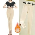 thumbnail image 1 of Luowei Christmas Women's Elastic Slim Leggings, Beige Women's Plus-Size Leggings, Women's Fleece Lined Leggings Delong Thermal Leggings Grey Black High Waist Fashion Causal High Elasticity Ankle Leng, 1 of 8