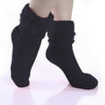 thumbnail image 1 of Luowei Fashion Sock Slippers, Black Winter Thermal Christmas Sock Slippers, Women'sFashionable Multi Color Solid Color Comfortable Socks Winter Fleece Warm Socks, One Size, 1 of 4